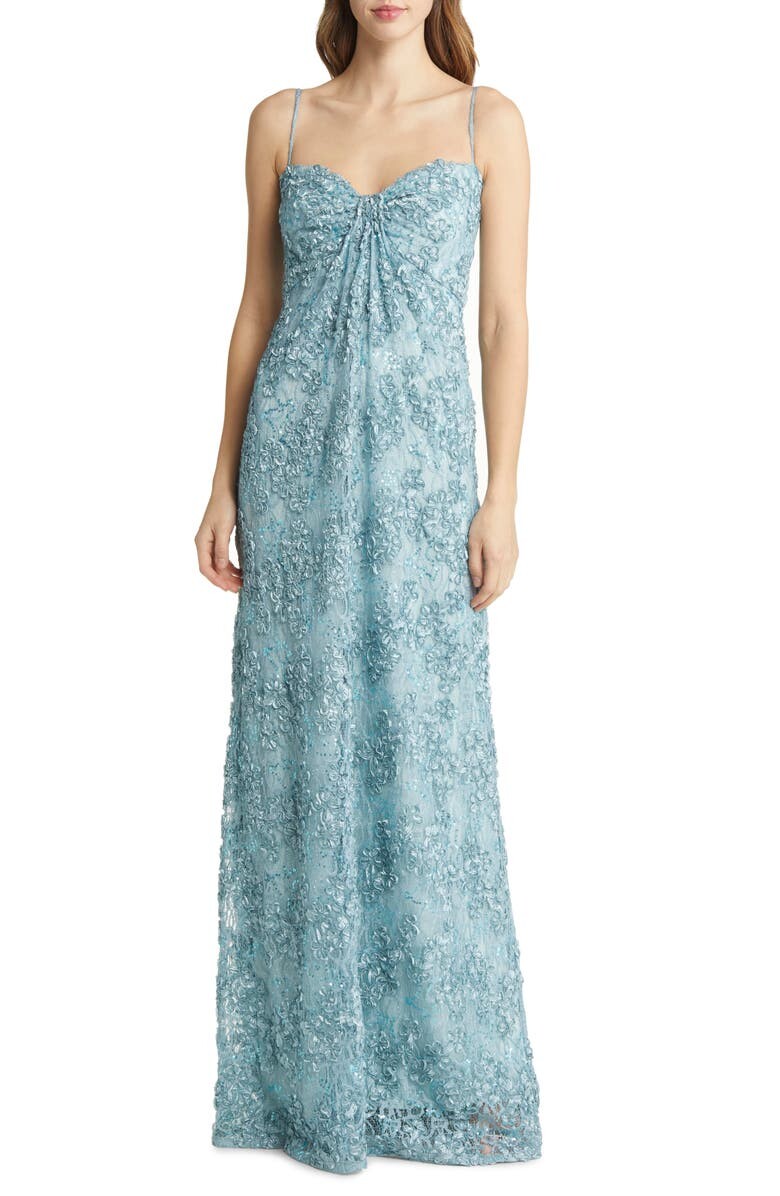 

Кружевное платье из сутажа без рукавов SHO BY TADASHI SHOJI