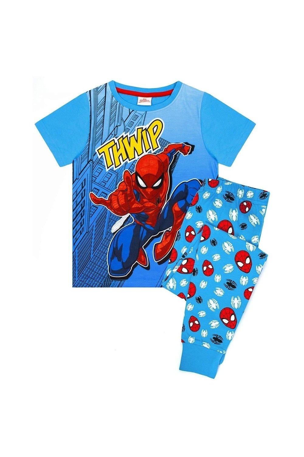 

Пижамный комплект в стиле комиксов Spider-Man, синий