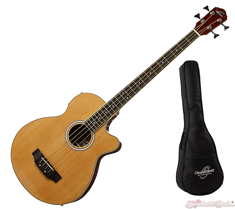 Басс гитара Oscar Schmidt OB100N Acoustic-Electric Bass with Gig Bag - Natural