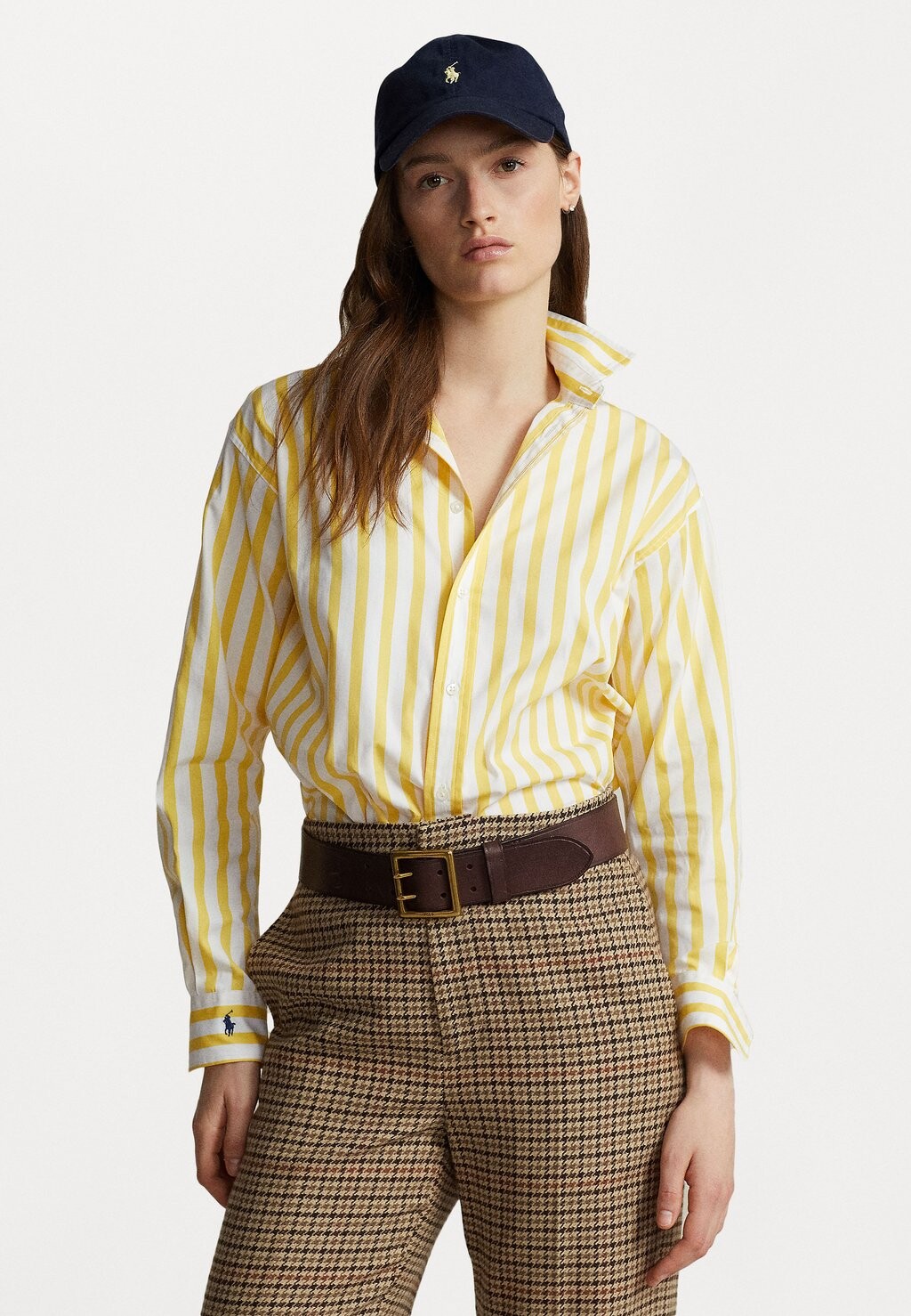 

Блуза на пуговицах Polo Ralph Lauren, желтый/белый
