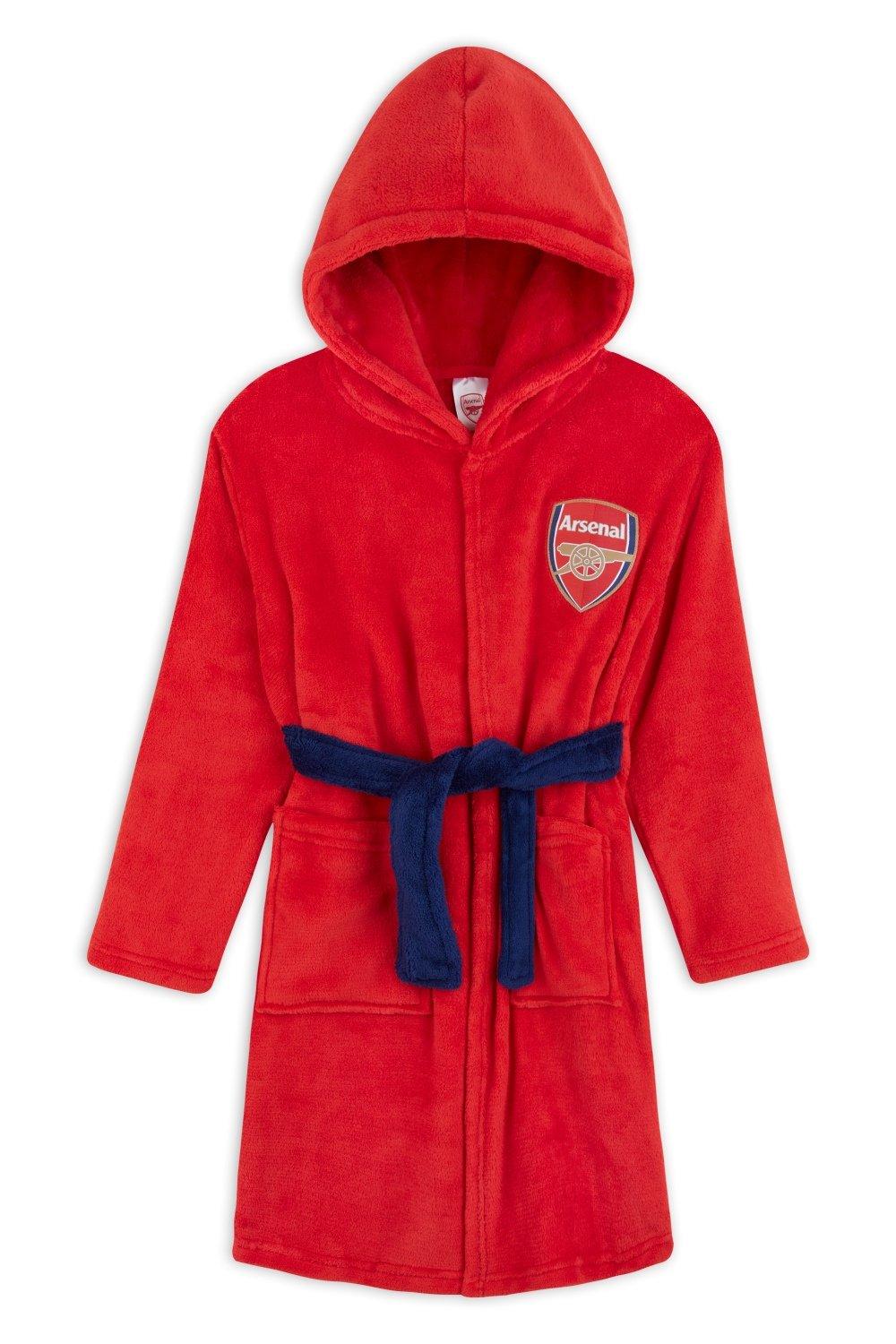 Халат с капюшоном Arsenal FC, красный халат детский с именем miss белый