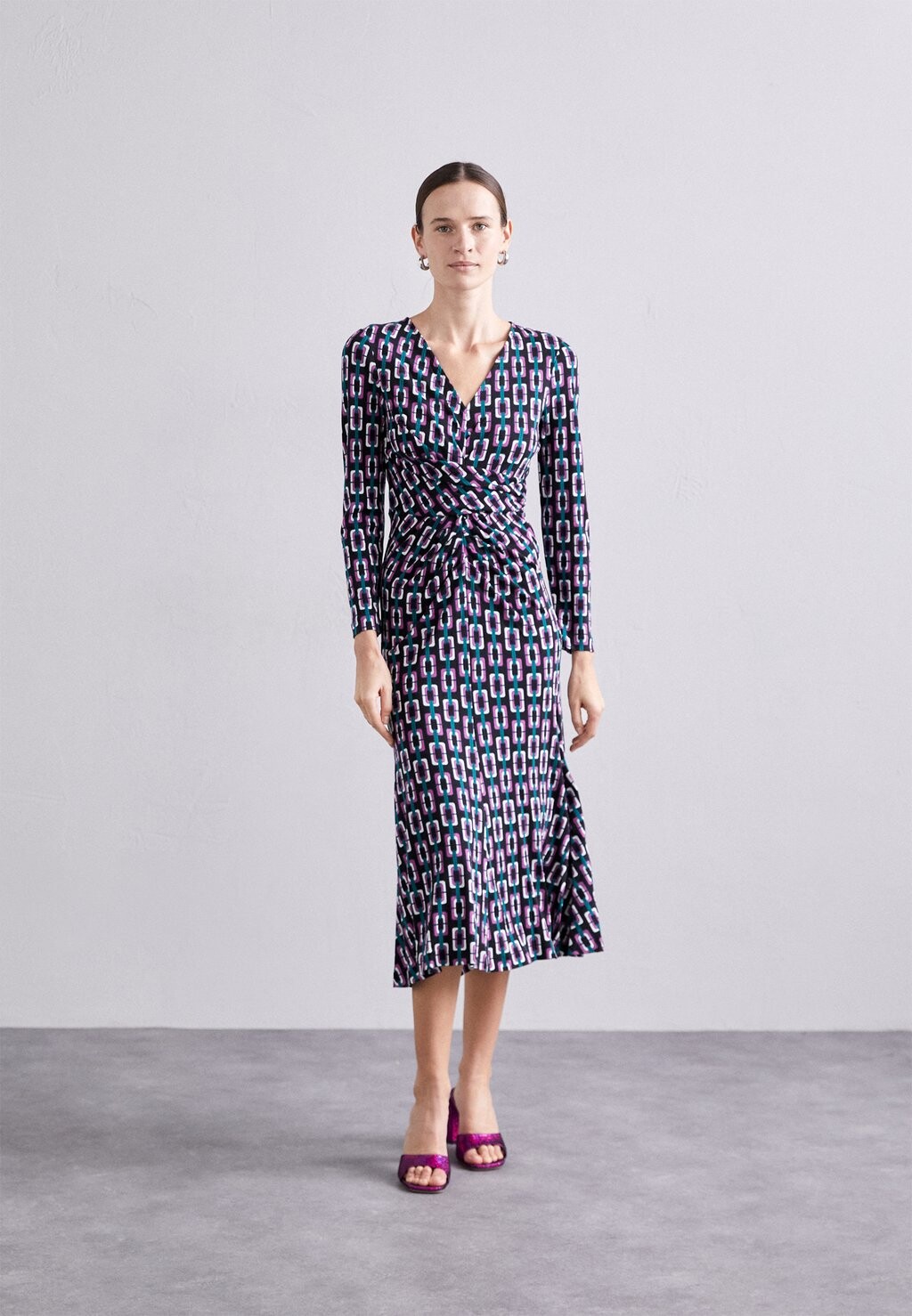 

Платье из джерси New Timmy Dress Diane von Furstenberg, цвет multi black