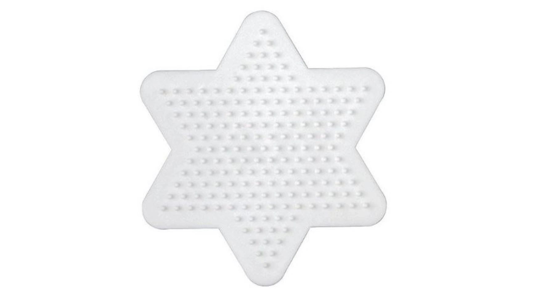Гладильные бусы миди5+ игольная пластина маленькая звезда, белые Hama Perlen гладильные бусины миди5 пластина шестигранная маленькая прозрачная hama perlen