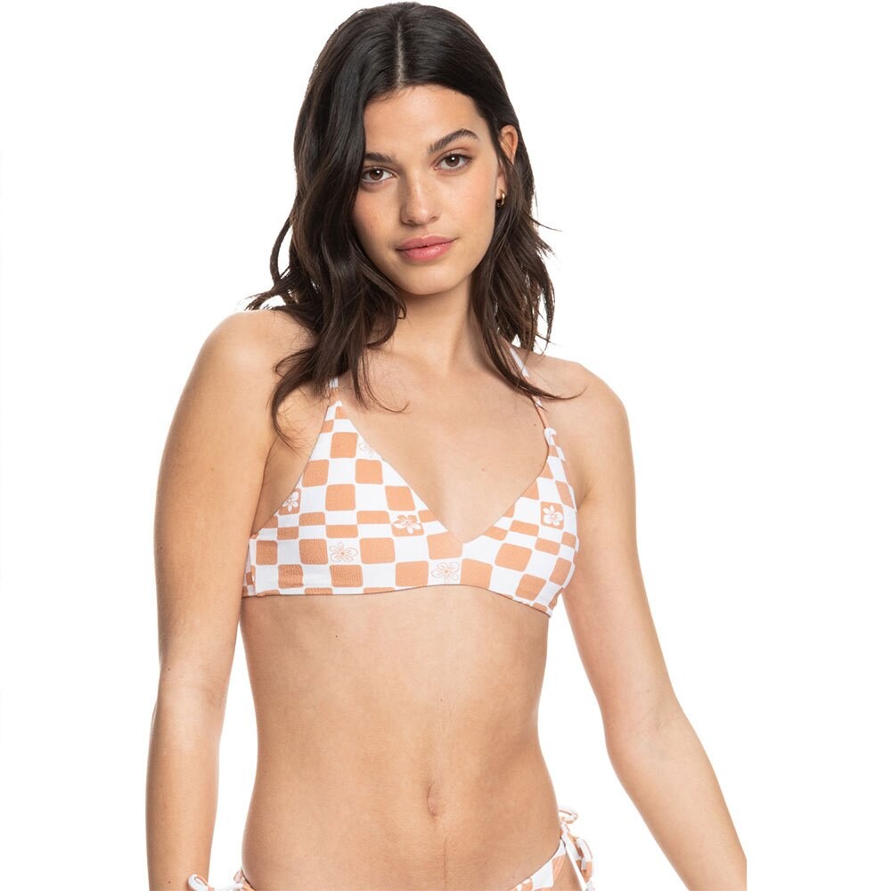 

Топ бикини Roxy Check It 2 Athletic Tri, оранжевый