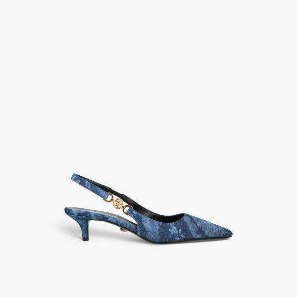 

Джинсовые туфли medusa 40 с пяткой на пятке Versace, цвет denim