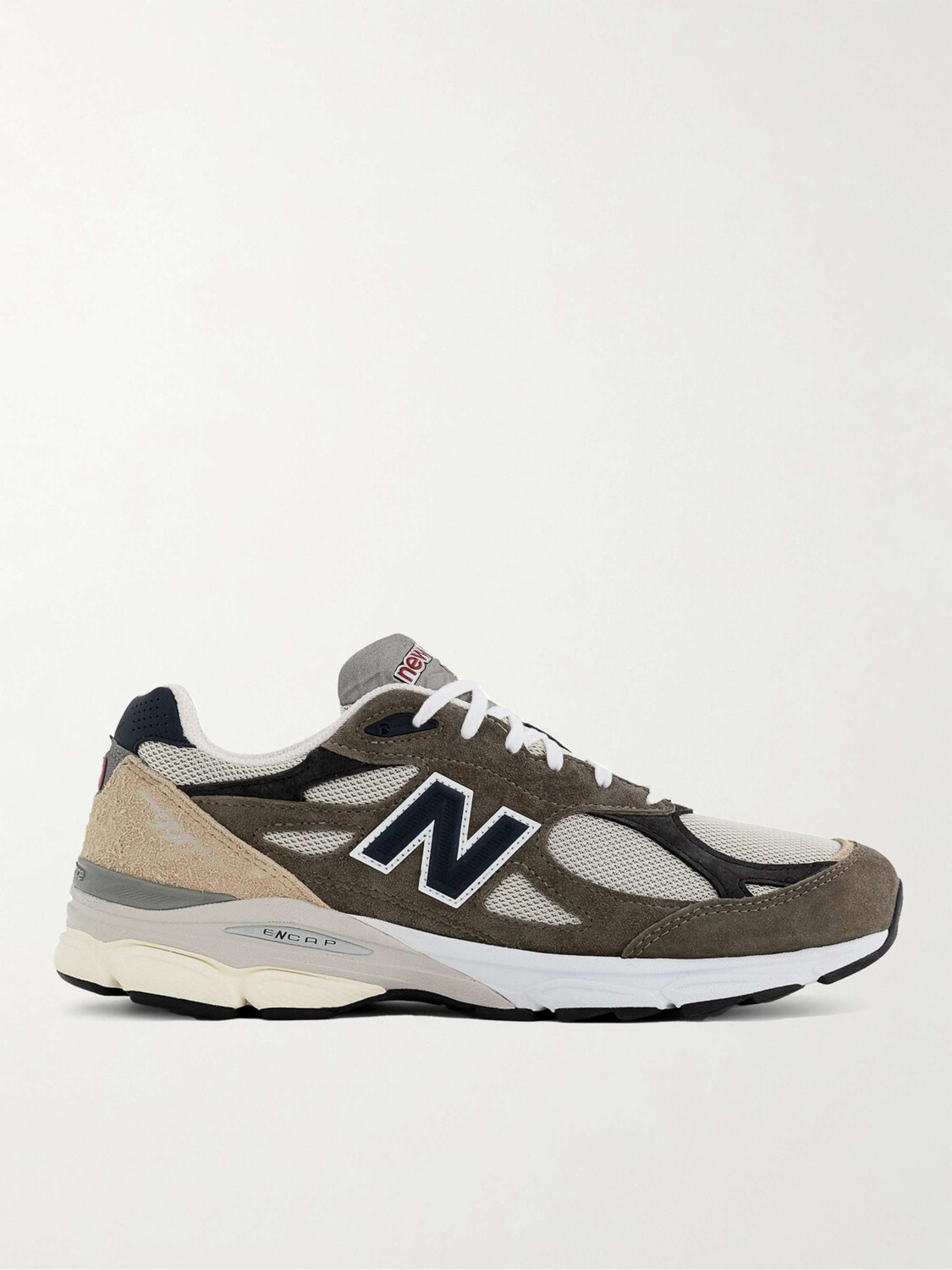 

Кроссовки 990v3 из сетки и замши NEW BALANCE, коричневый