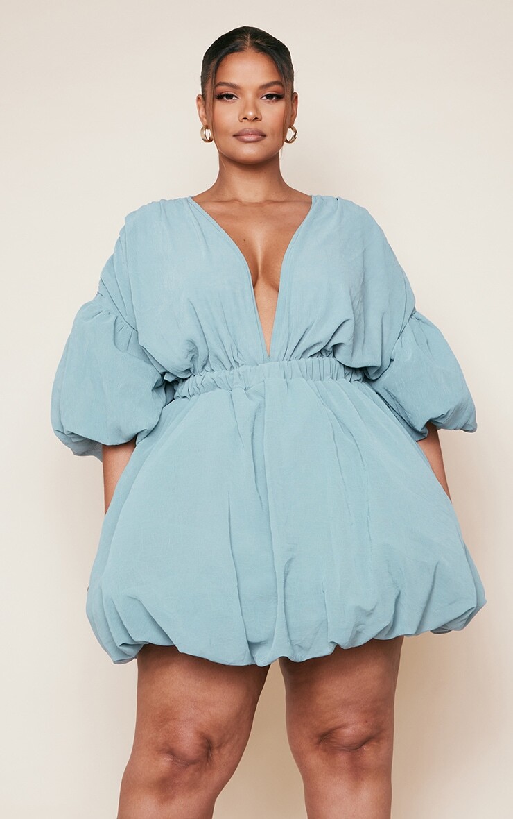 

PrettyLittleThing Платье прямого кроя пыльно-синего цвета с фактурным рисунком, Синий