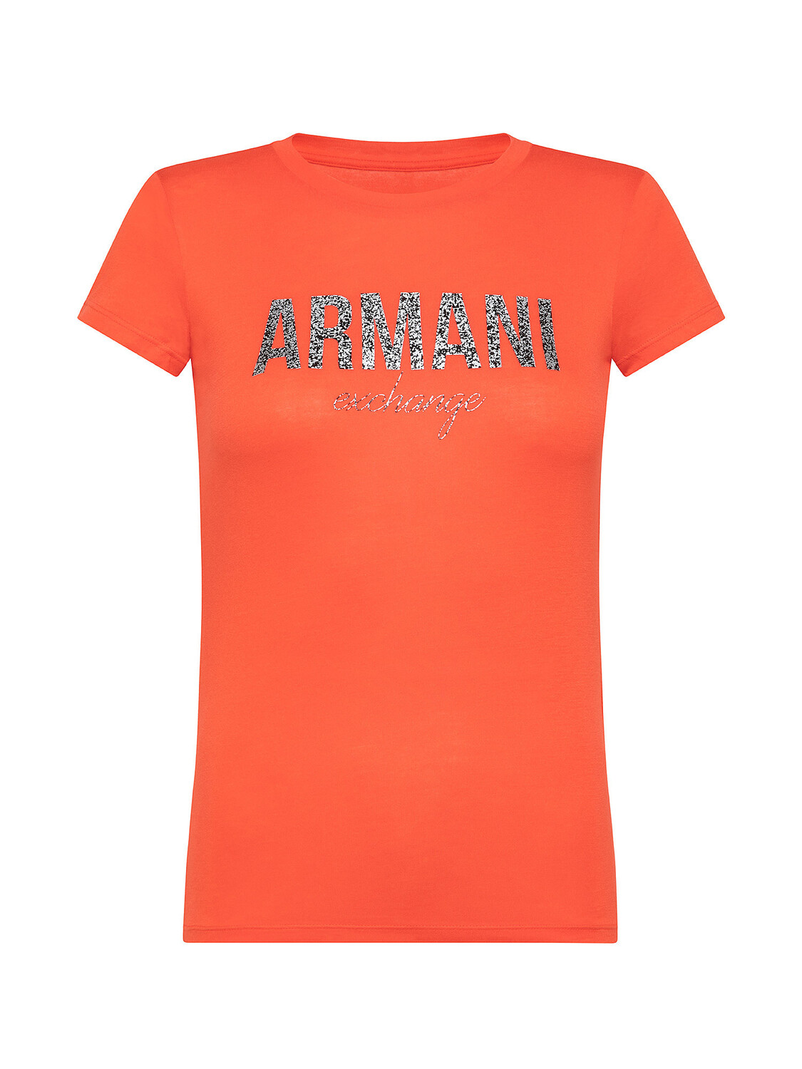 

Облегающая футболка с V-образным вырезом Armani Exchange, орнажевый