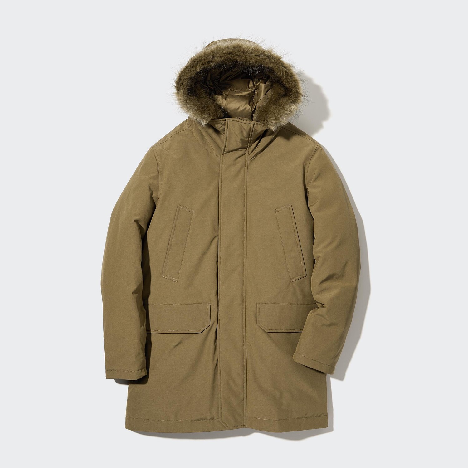 

Пуховик Uniqlo мужской ультратеплый, бежевый