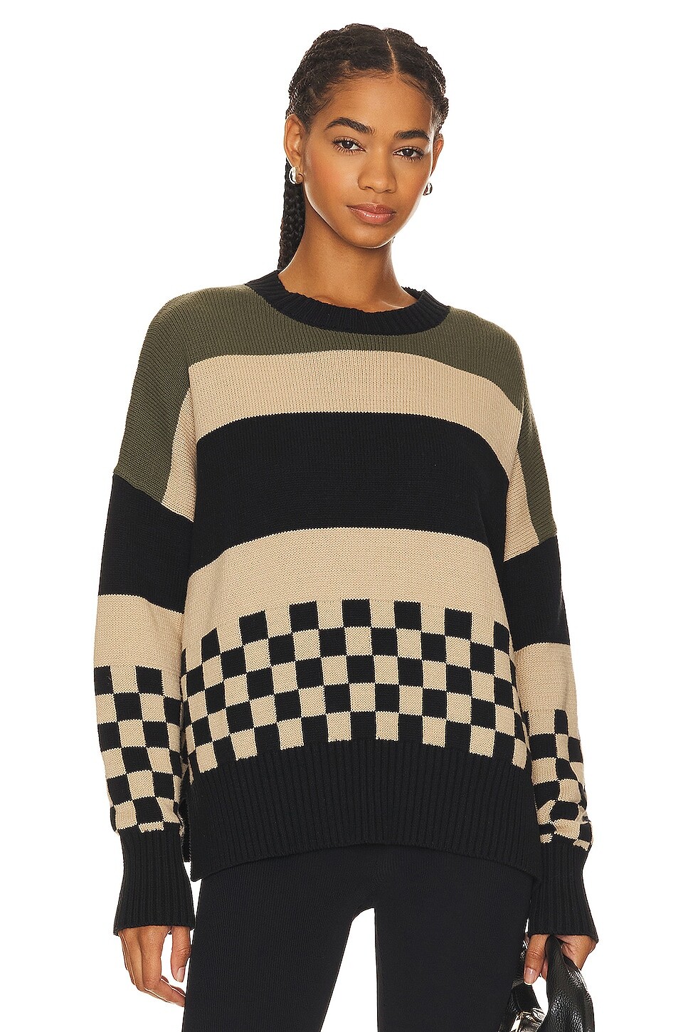 

Свитер BEACH RIOT Callie, цвет Taupe & Black Check
