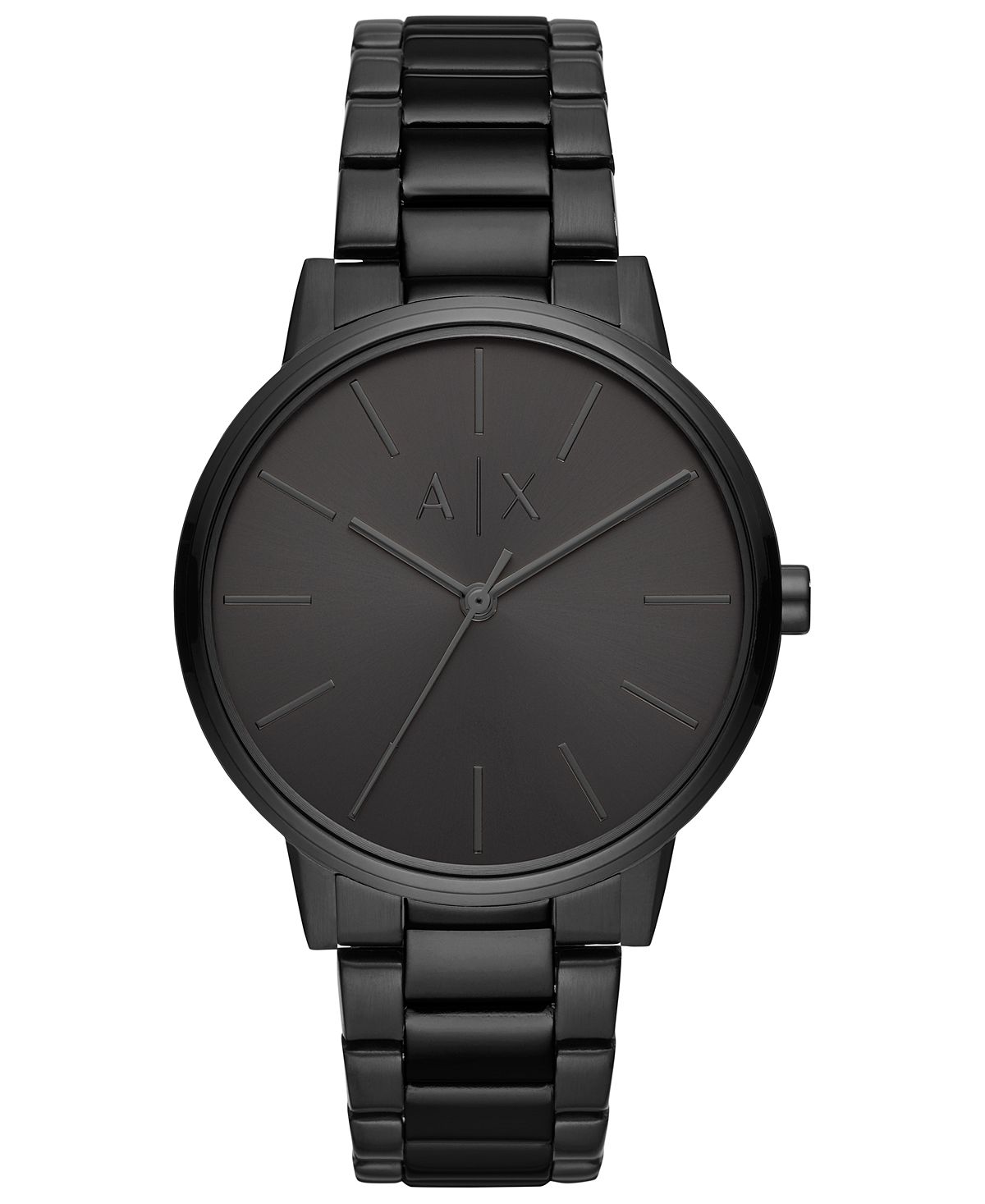 цена Мужские черные часы-браслет из нержавеющей стали 42 мм Armani Exchange