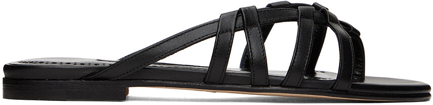 

Черные сандалии Soliman Manolo Blahnik