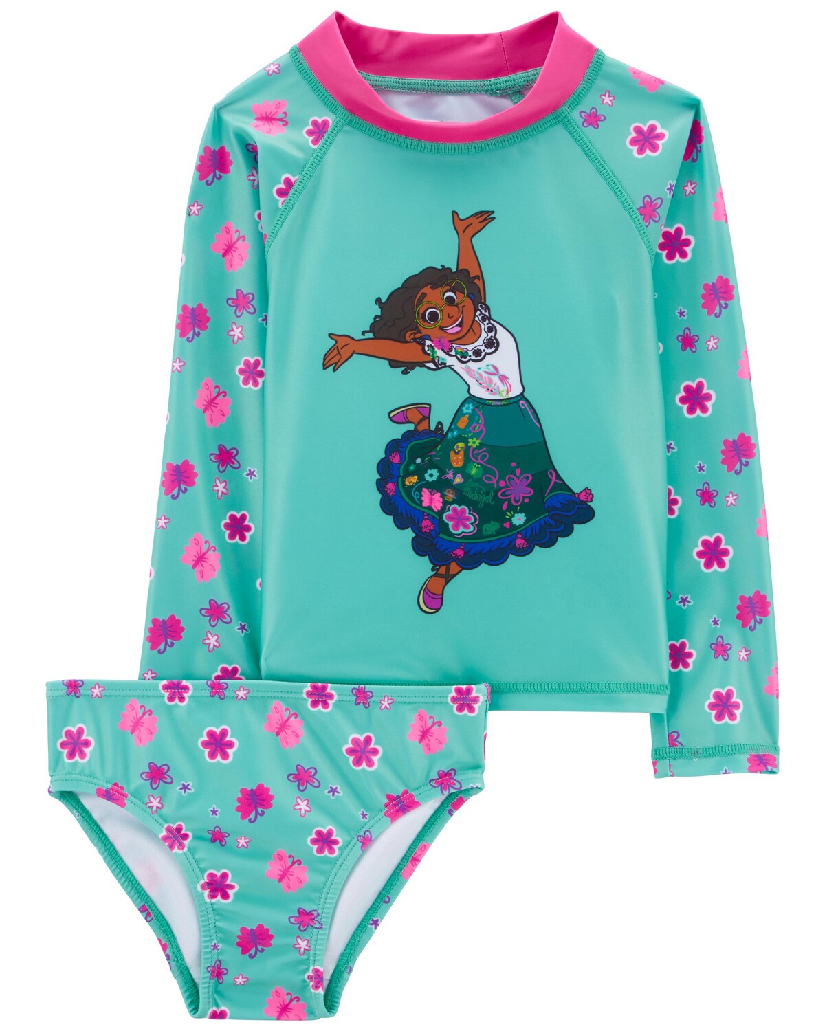 

Набор из 2 предметов для малышей Encanto Rashguard Carter's, бирюзовый/розовый
