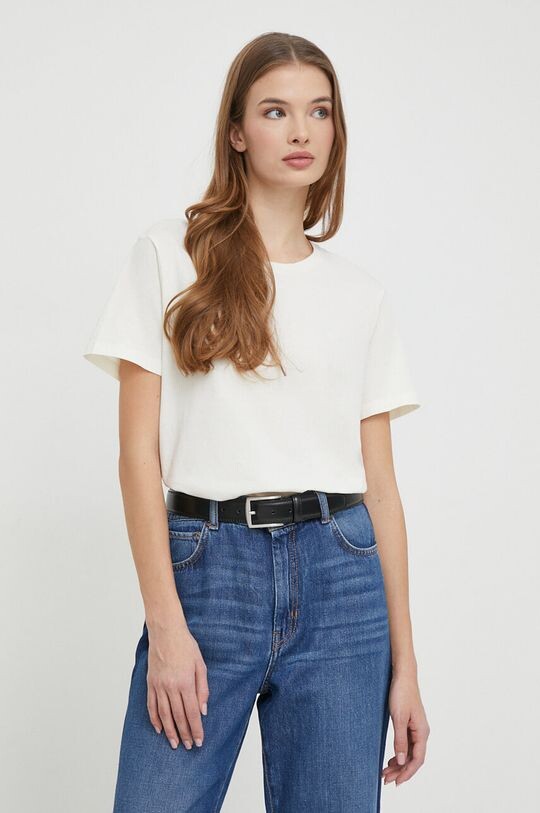 

Хлопковая футболка Lauren Ralph Lauren, бежевый