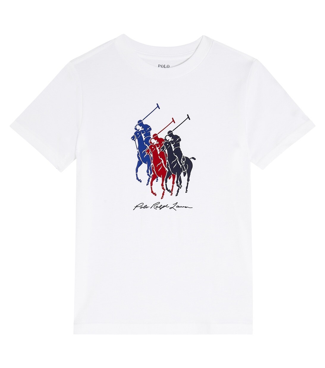 

Хлопковая футболка с принтом Polo Ralph Lauren, белый