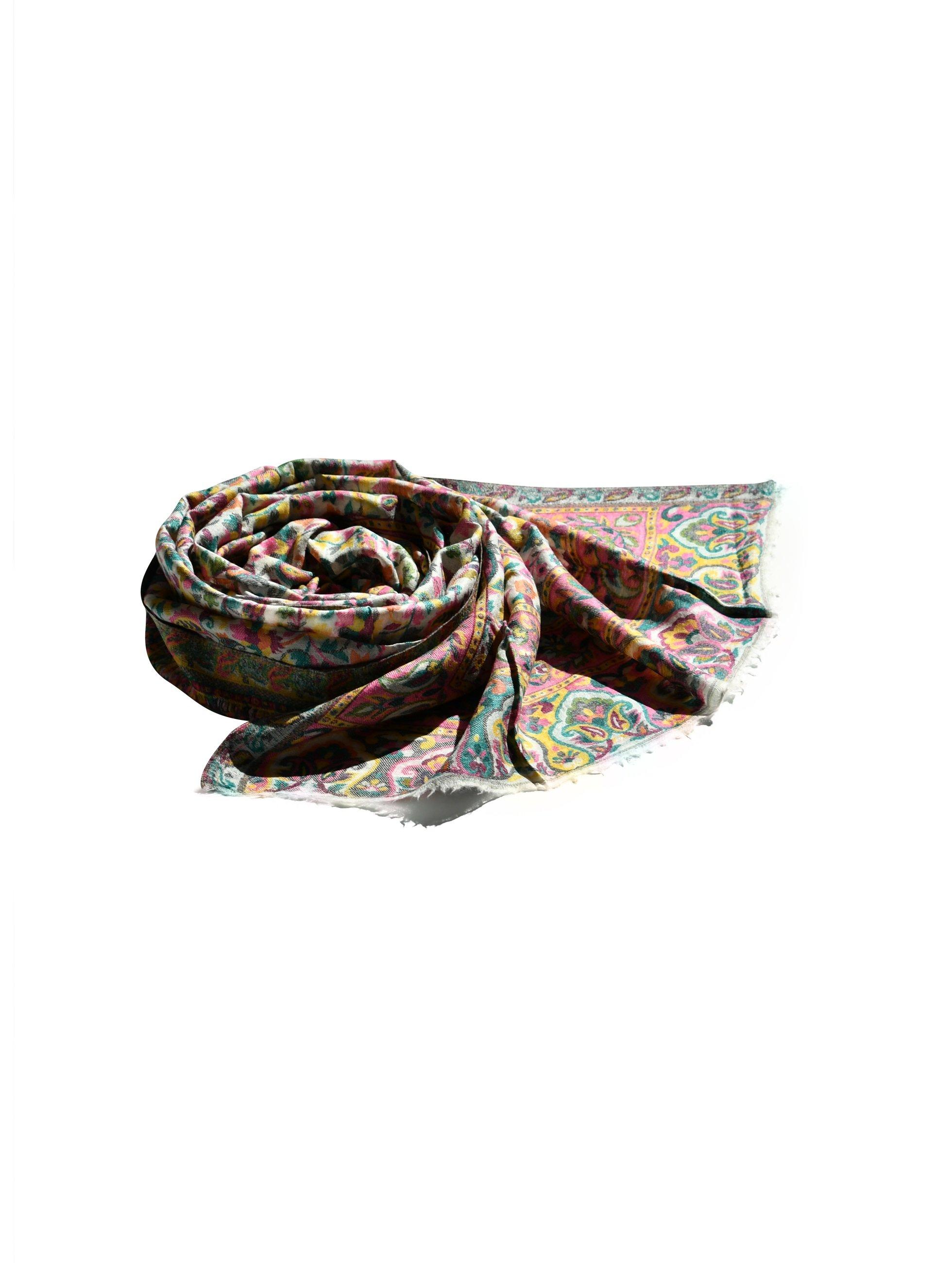 Шарф Kani Шарф с элегантным цветочным узором, (цельный предмет), тканый узор, без принта Blue Chilli, оранжевый
