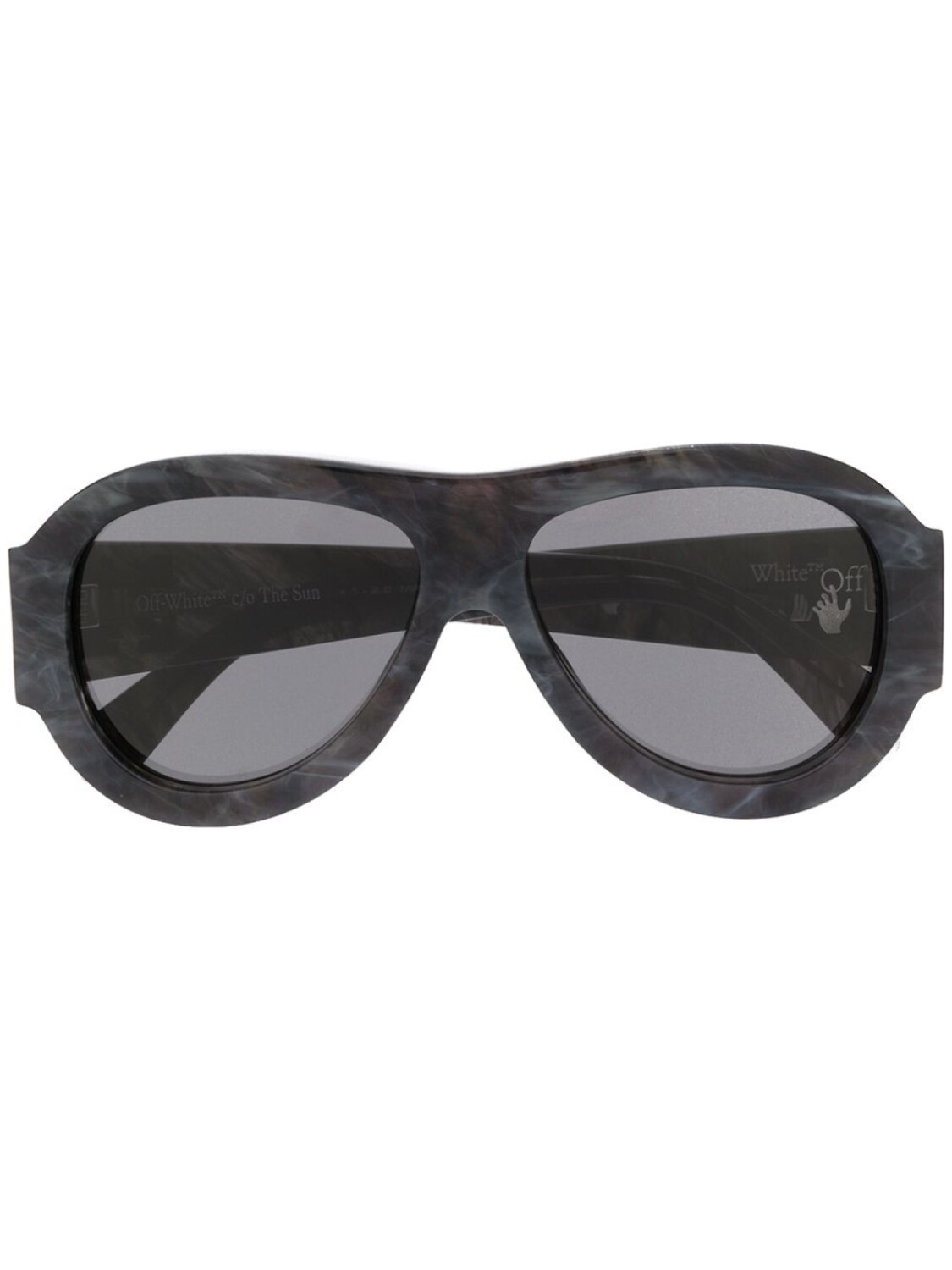 

Off-White Eyewear солнцезащитные очки-пилоты в массивной оправе, серый