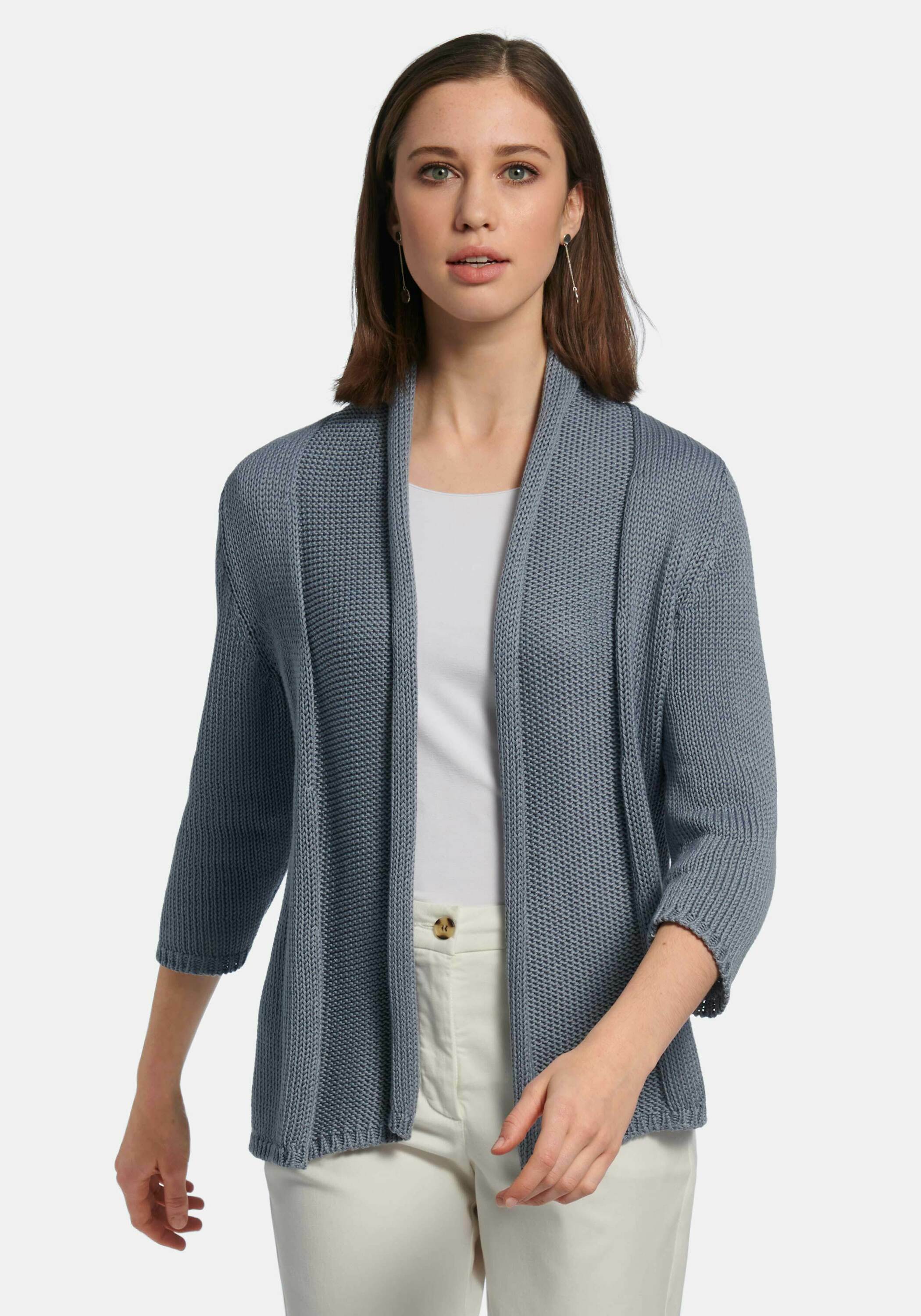 

Кардиган PETER HAHN Strickjacke cotton, цвет rauchblau