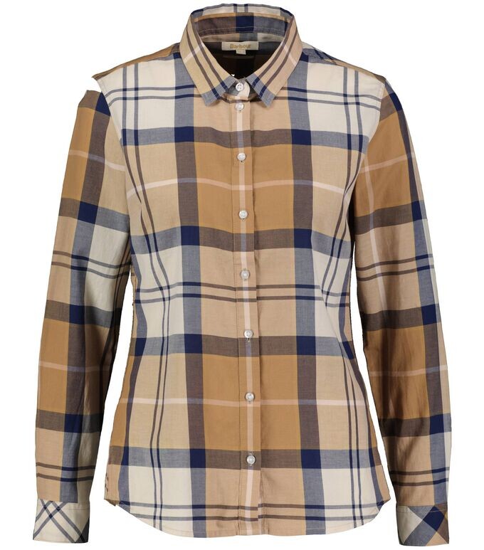 

Блузка-Рубашка из хлопка Bredon с длинными рукавами Barbour, белый