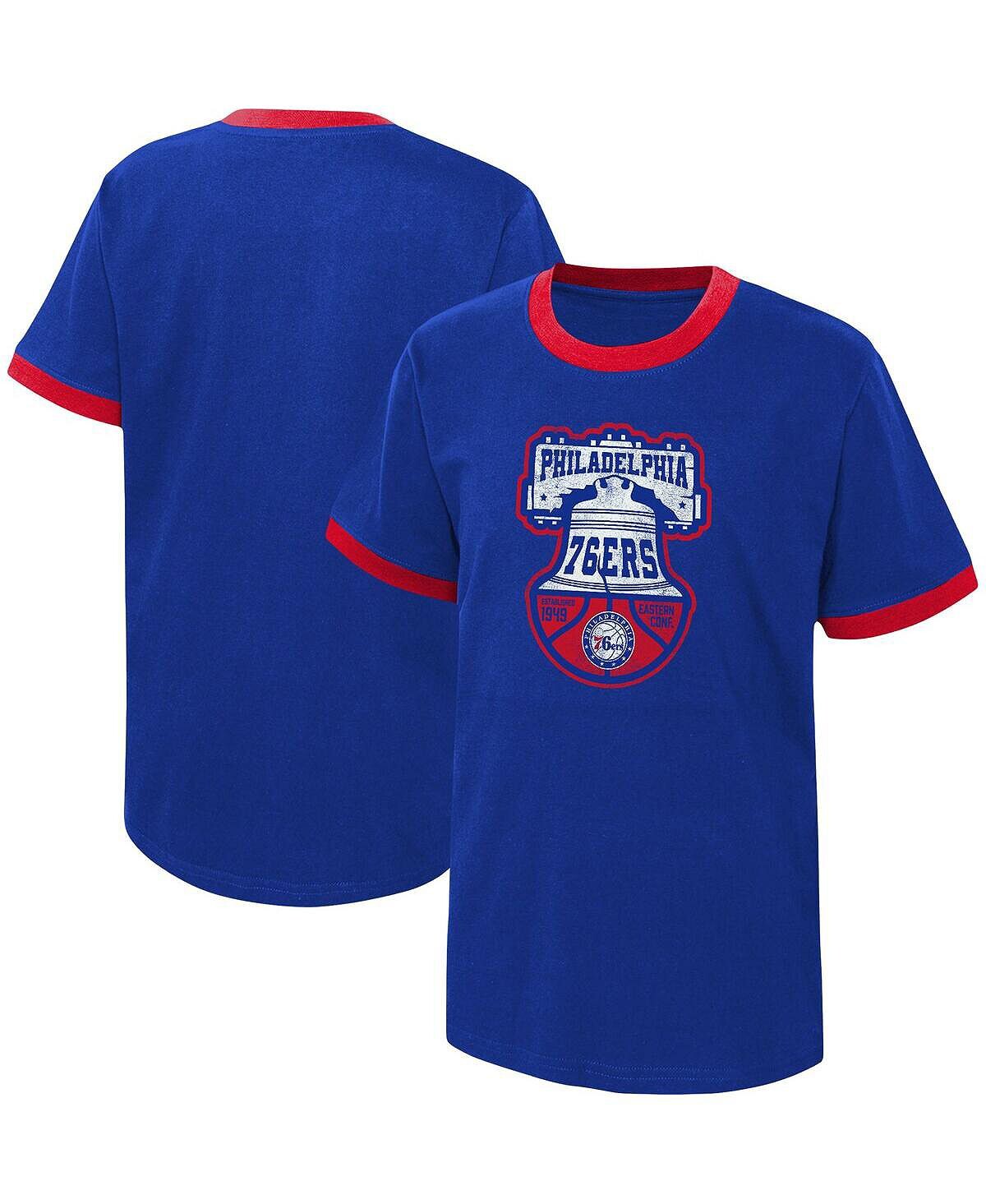 

Футболка Big Boys and Girls Royal Philadelphia 76ers Hoop City Hometown Ringer Outerstuff