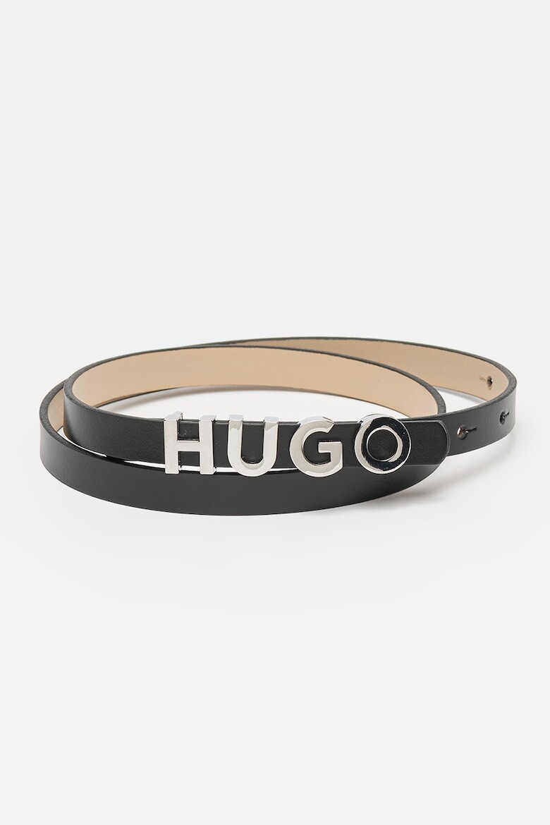 

Кожаный ремень Zula с логотипом Hugo, черный