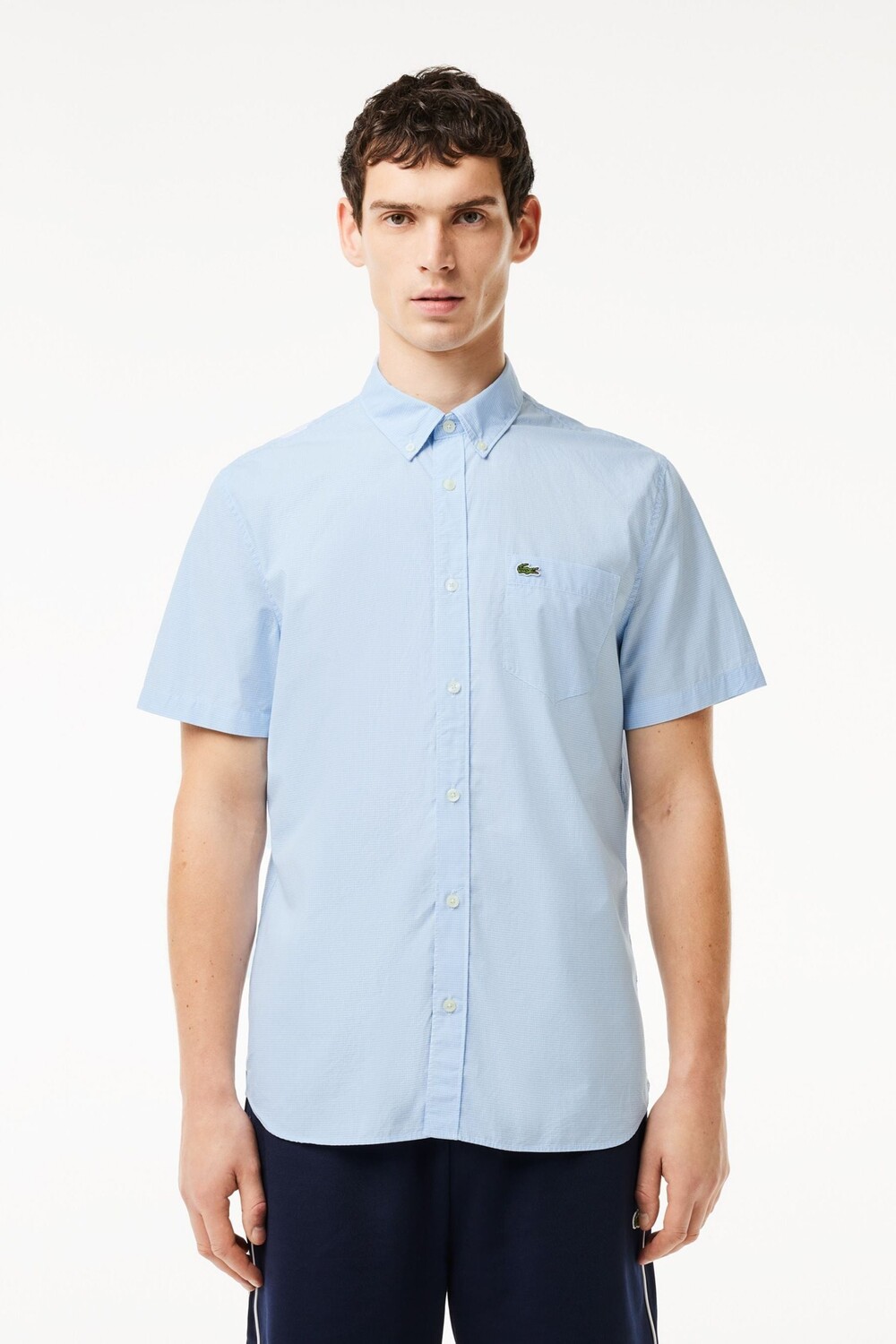 

Рубашка с принтом Gingham Lacoste, белый