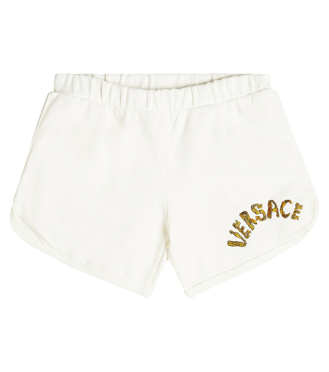 цена Шорты из хлопкового флиса с логотипом Versace, белый