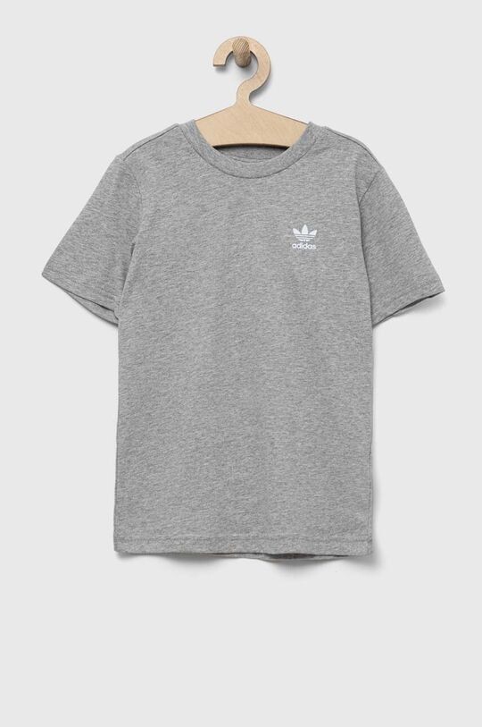 

Детская хлопковая футболка adidas Originals, серый