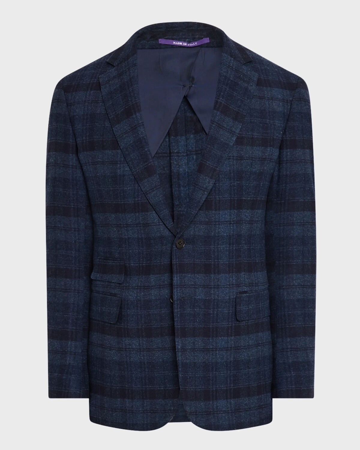 

Мужское спортивное пальто в клетку ручной работы Kent ручной работы Ralph Lauren Purple Label, цвет Medium Blue/Navy