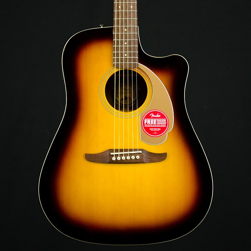 цена Акустическая гитара Fender Redondo Player, Walnut Fingerboard, Sunburst