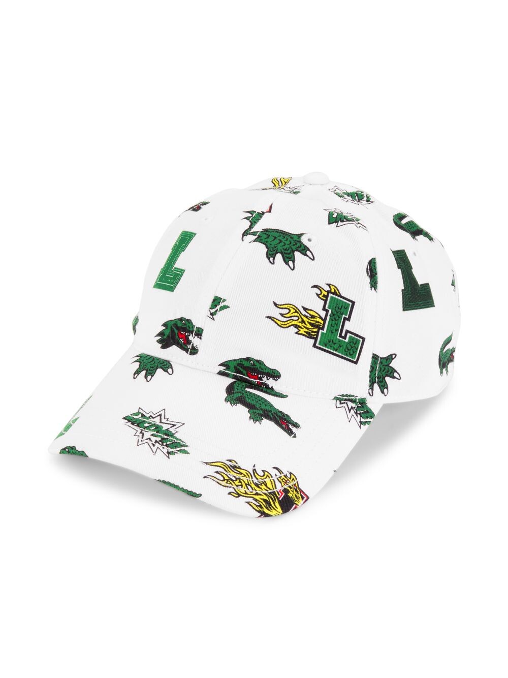 

Бейсболка с крокодиловым принтом Lacoste, белый