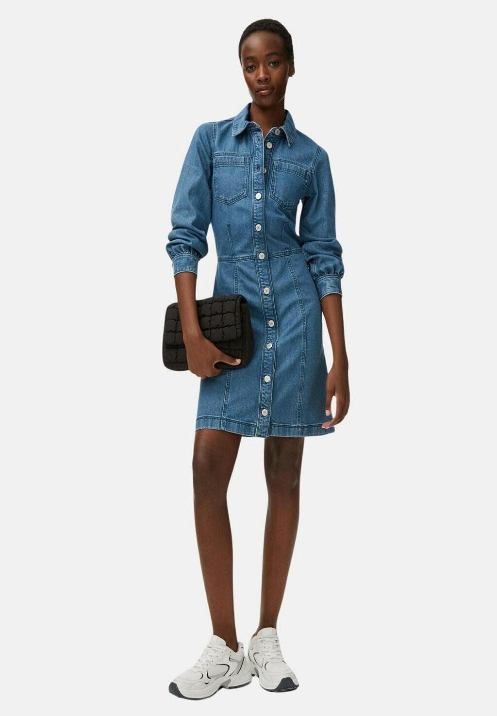 

Джинсовое платье COLLARED MINI Marks & Spencer, цвет denim