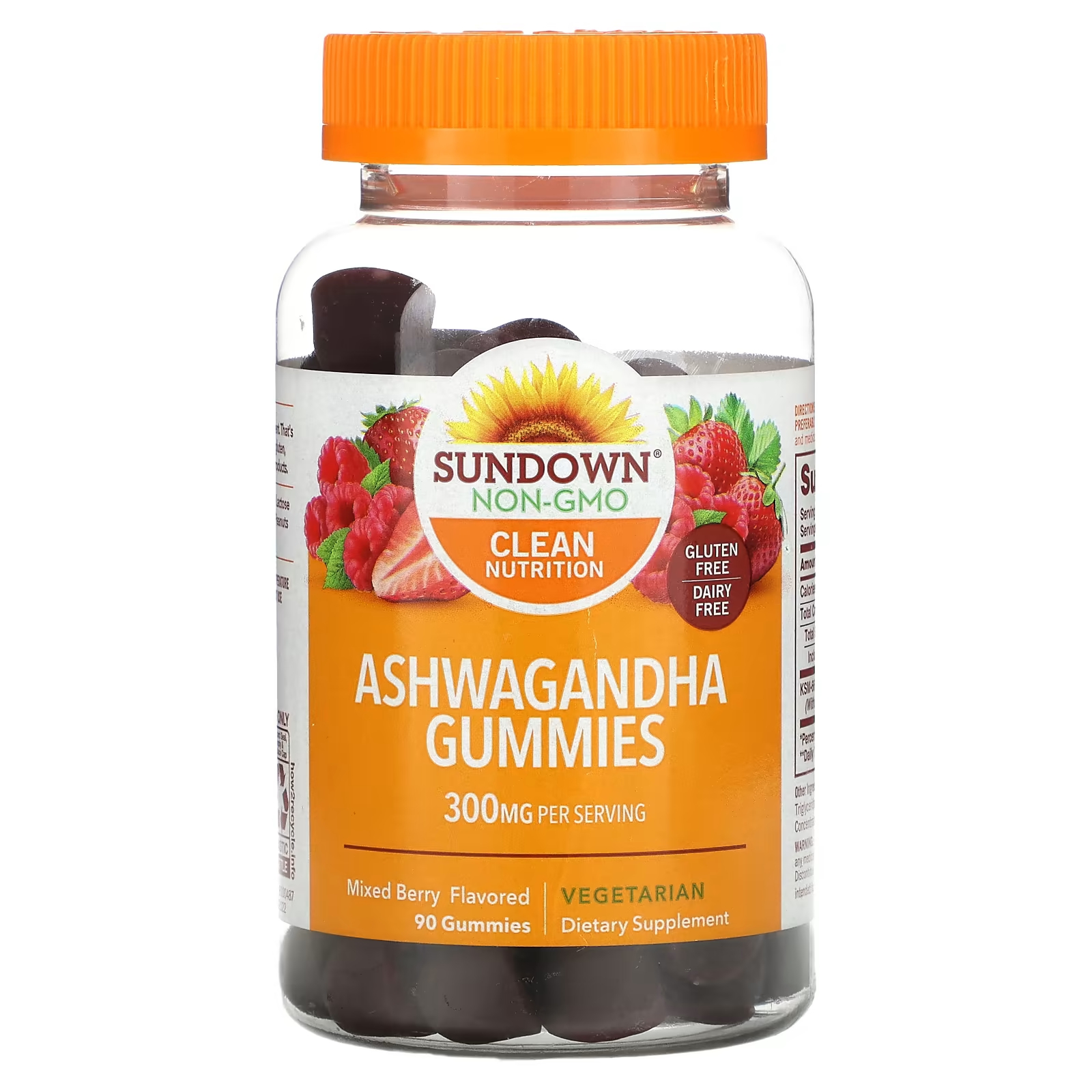 цена Пищевая добавка Sundown Naturals Ashwagandha Gummies ягодная смесь, 90 штук