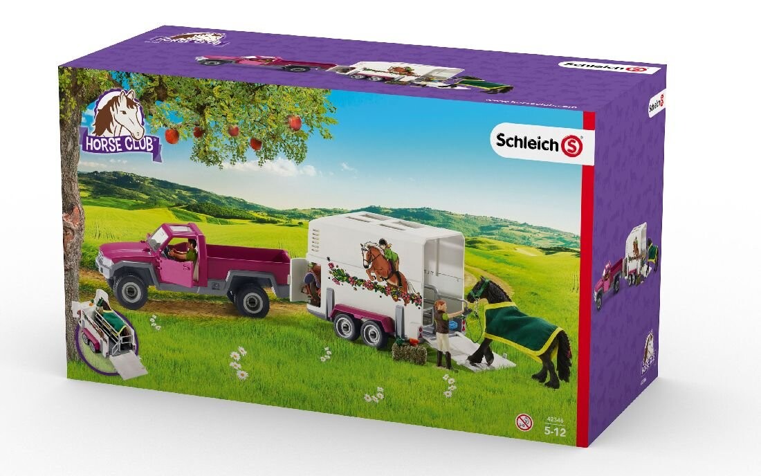 

Schleich, Коллекционная фигурка, Пикап с прицепом для перевозки лошадей, 42346