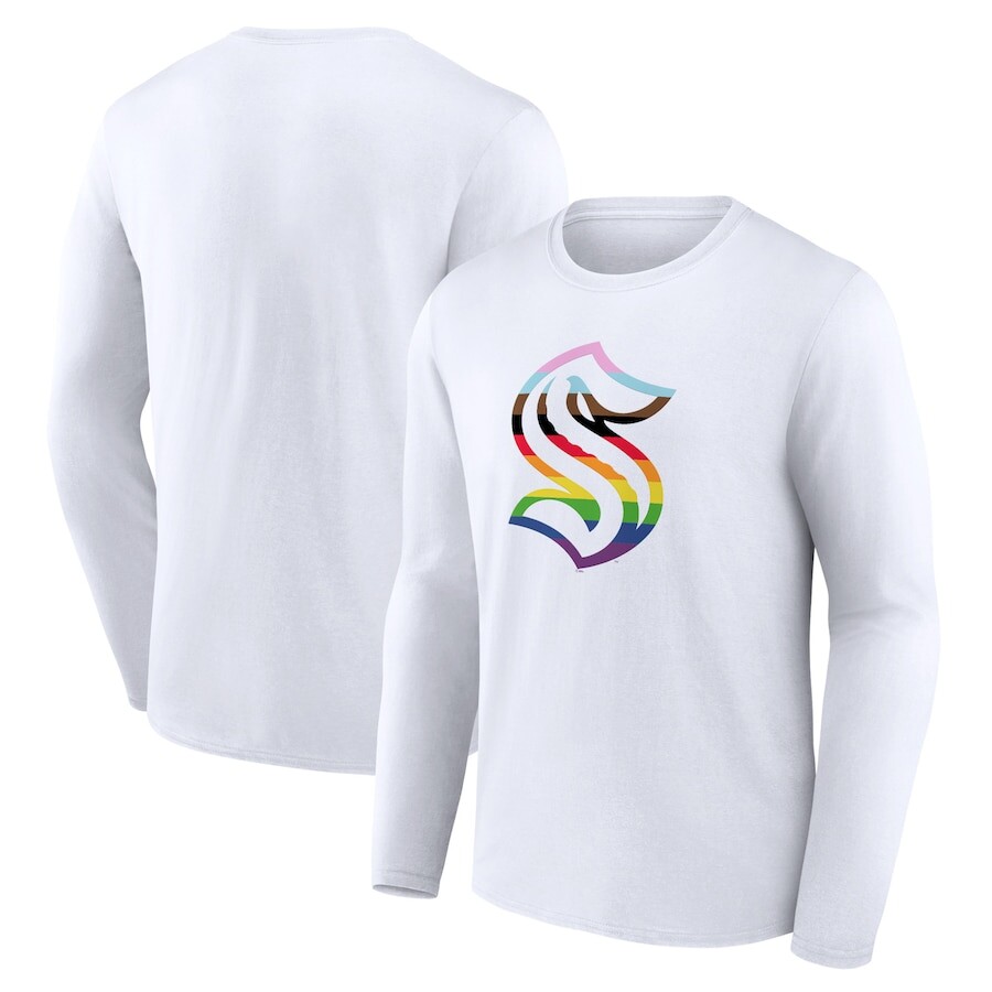 

Футболка с длинным рукавом Fanatics Branded Seattle Kraken, белый