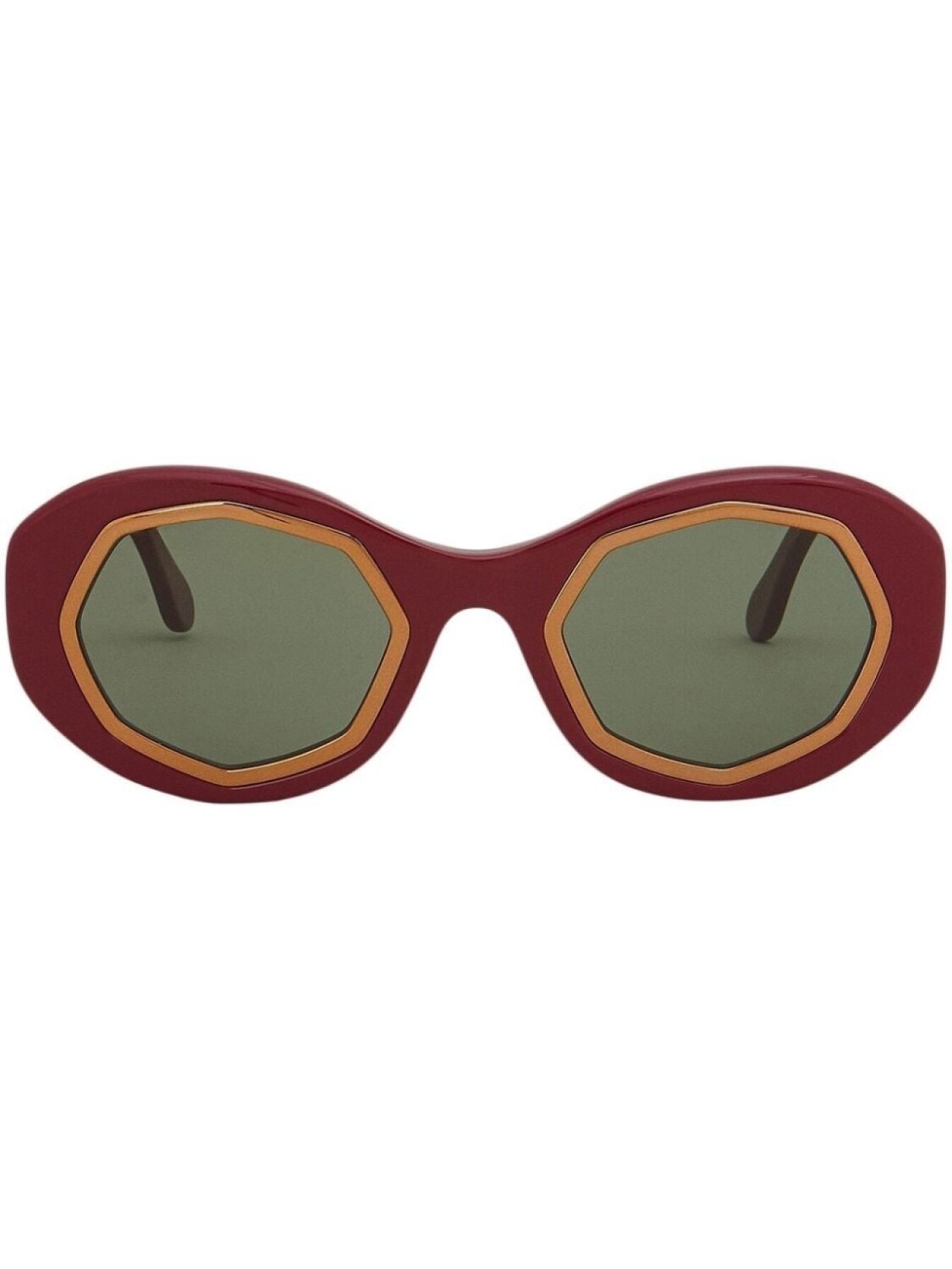 

Marni Eyewear солнцезащитные очки в круглой оправе с логотипом, красный