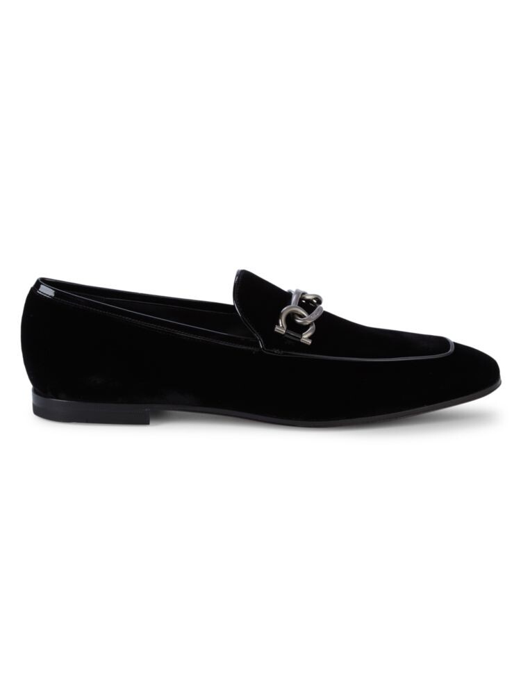 

Бархатные лоферы Salvatore Ferragamo, цвет Nero