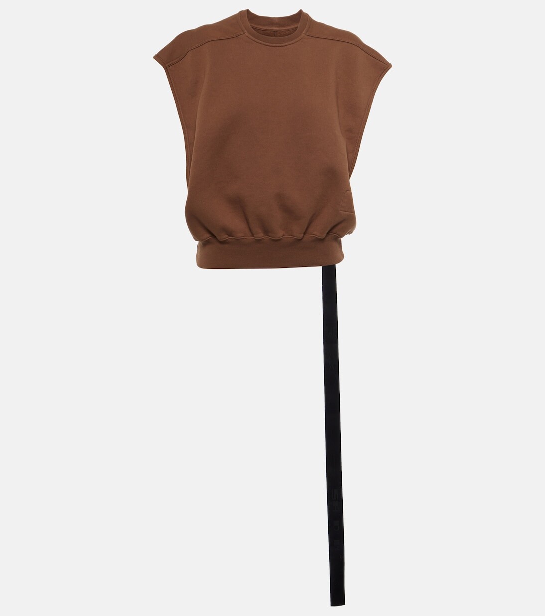 

Топ оверсайз из хлопкового джерси Rick Owens, коричневый