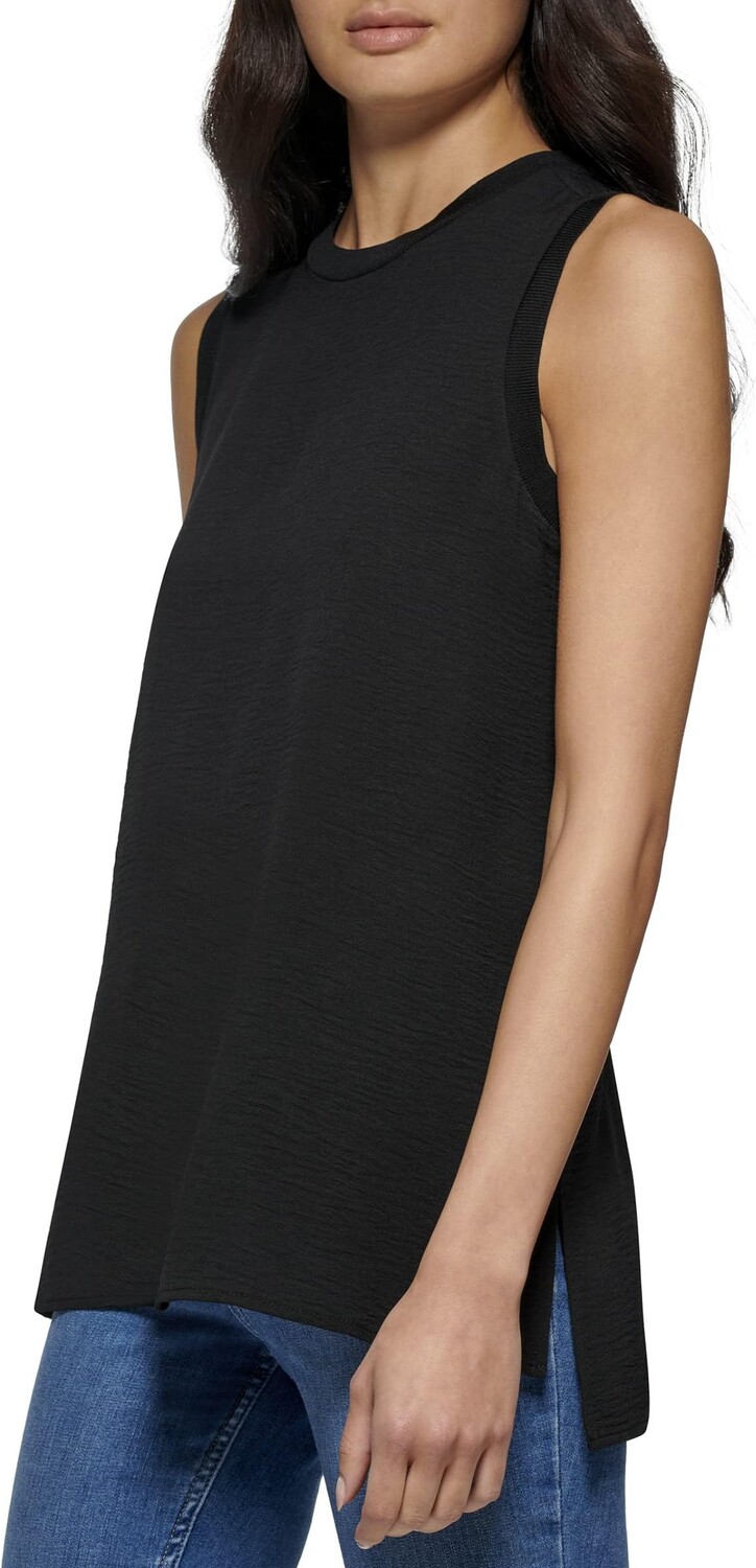 

Топ Sleeveless High-Low with Rib Trim Calvin Klein, черный