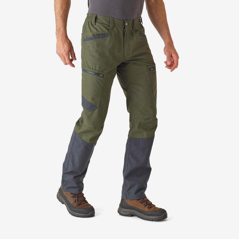 Мужские охотничьи брюки Solognac Steppe 540, зеленые, устойчивые с множеством карманов
