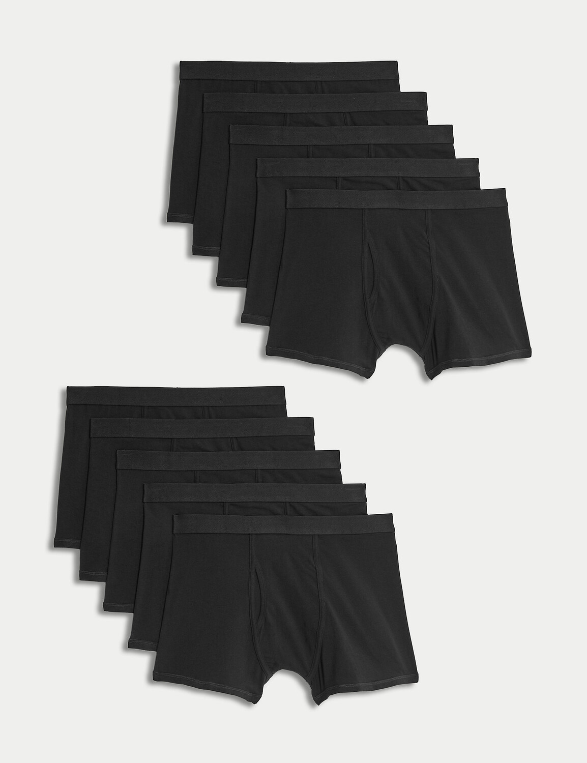 

10 упаковок хлопковых плавок стрейч Cool & Fresh Marks & Spencer, черный