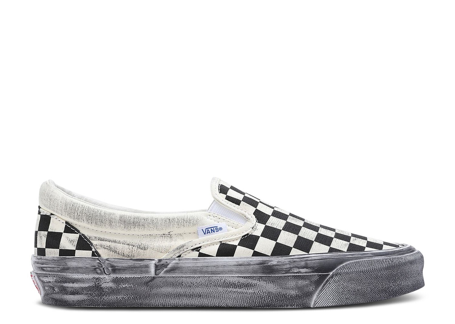 

Кроссовки Vans Og Classic Slip-On Lx 'Stressed - Black Checkerboard', черный