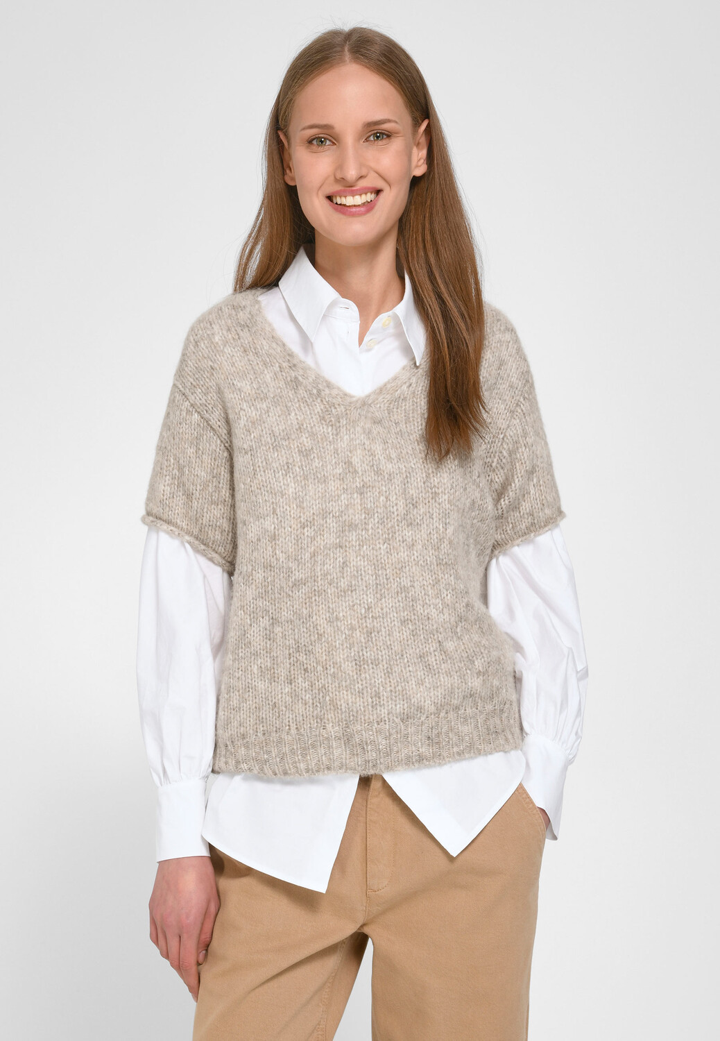 

Свитер PETER HAHN Strickkurzarm Wool, серый