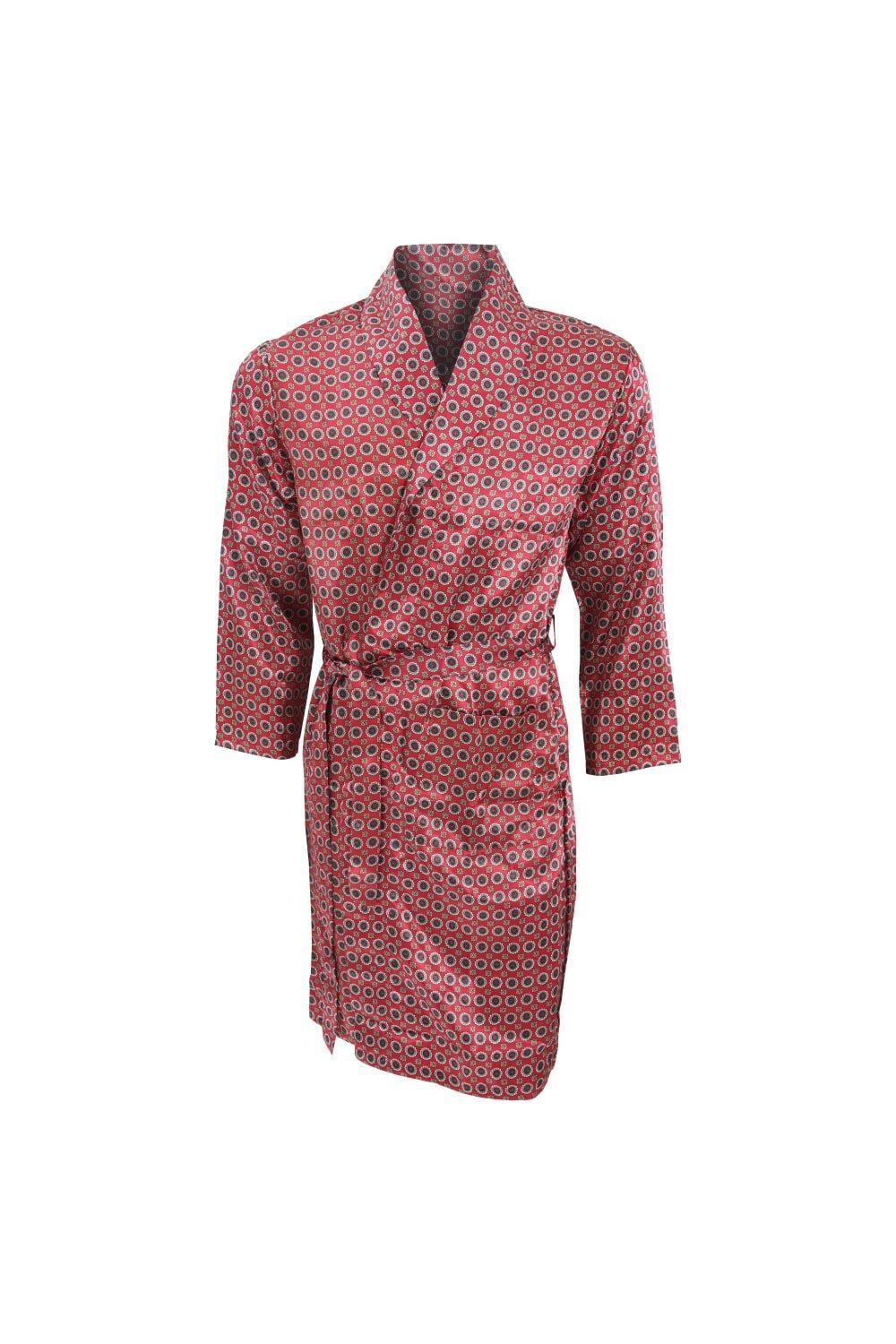 

Легкий атласный халат с традиционным узором Universal Textiles, красный