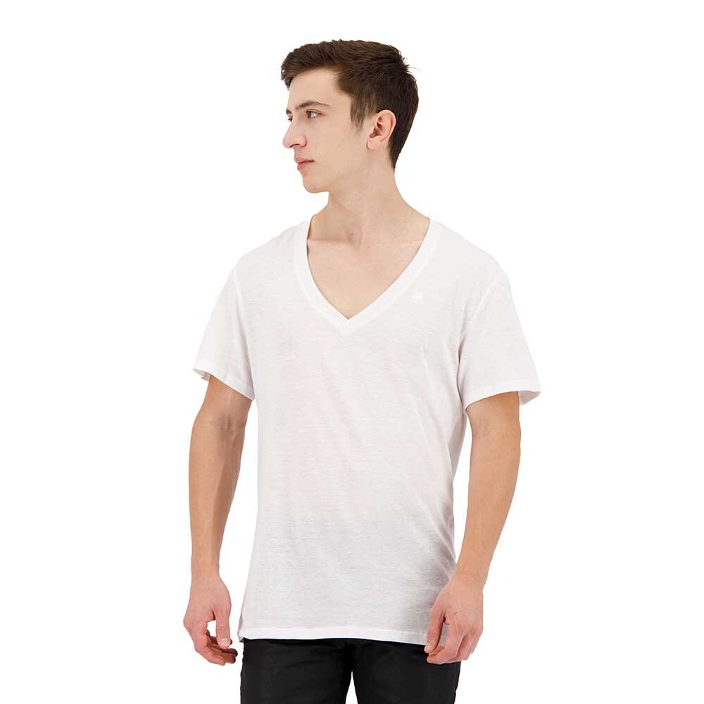 

Футболка с коротким рукавом G-Star Base Heather Ribbed V-Neck NY Jersey 2 Units, белый
