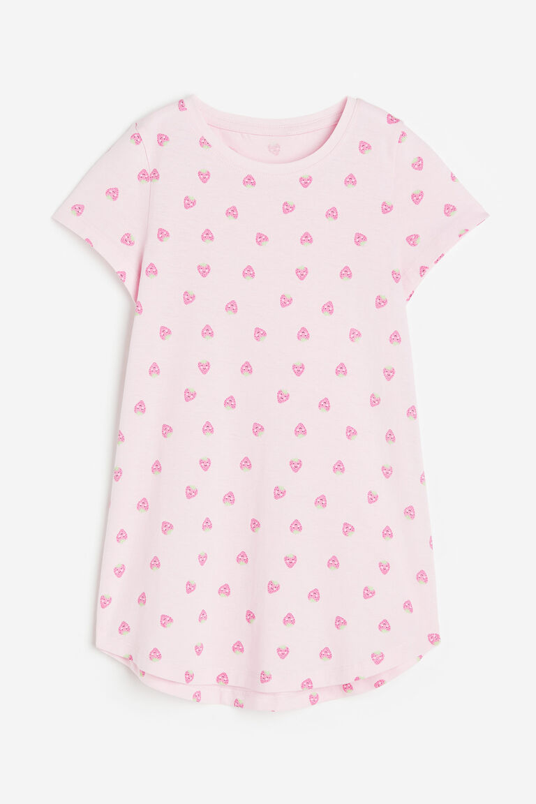 Ночная рубашка с принтом H&M, розовый