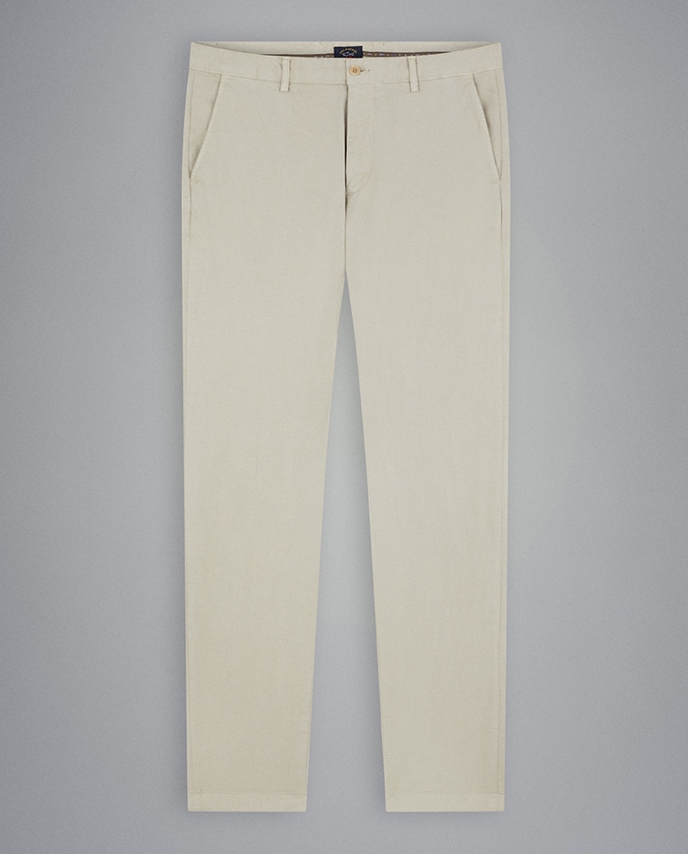 Базовые мужские брюки без складок Paul & Shark, бежевый базовые брюки чиносы из хлопка koton коричневый