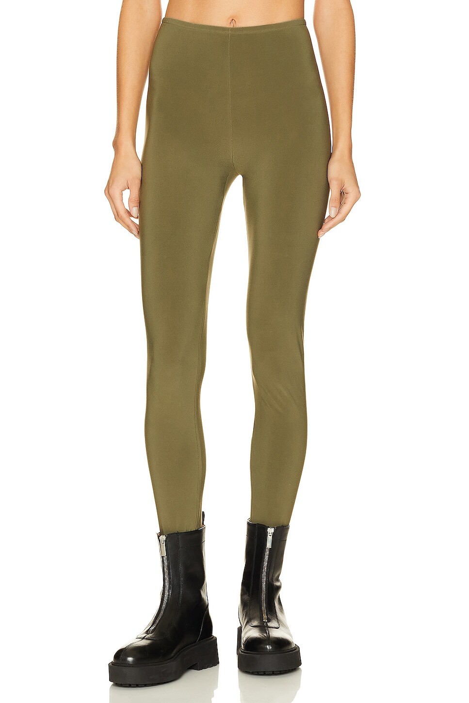 

Леггинсы Norma Kamali Legging With Footsie, милитари