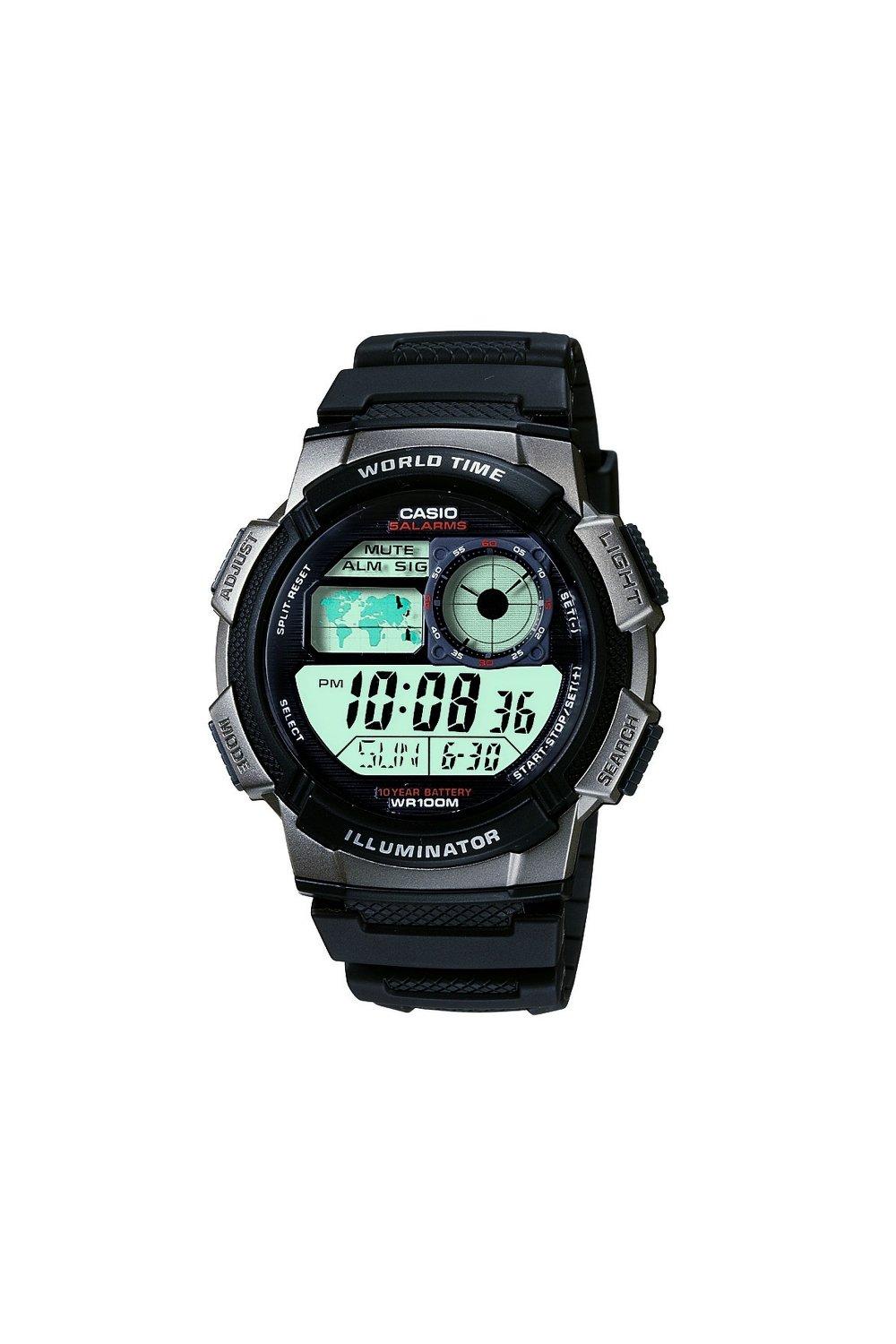 

Часы из коллекции из нержавеющей стали и пластика/пластика — Ae-1000W-1Bvef Casio, черный