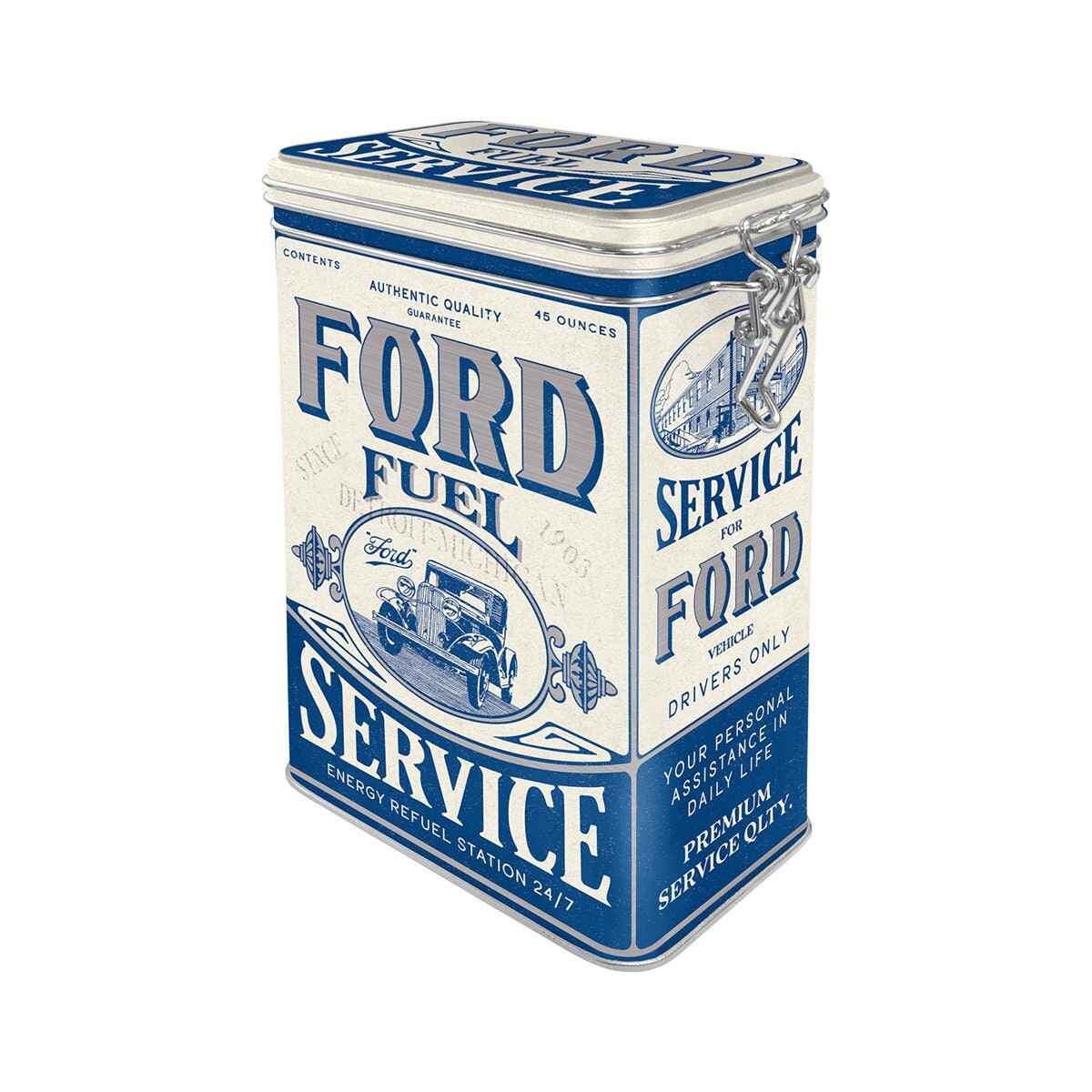 

Ретро-кофейница Nostalgic-Art, 1,3 л, "Ford - Fuel Service", подарок в качестве аксессуара для фанатов Ford, с ароматной крышкой, винтажный дизайн